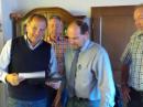 Reinhard Thiedeman (neuer 1. Vorsitzender), Ansgar Trinn (Kassierer), Reinhard Behle (40 Jahre Mitglied), Toni Krohne (neuer Schriftf&uuml;hrer)