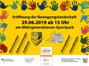 Plakat: Einladung zur Er&ouml;ffnung der Bewegungslandschaft